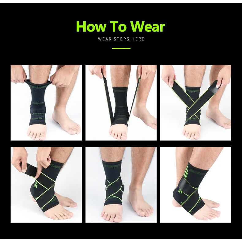 1 PCS Protective Football Ankle Support Basketball Ankle Brace Compression Nylon Strap Belt Protector