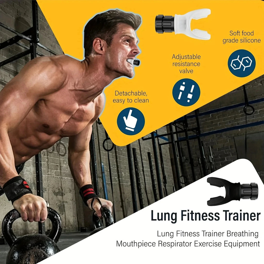 Breathing Trainer Abdominal Respiratory Muscles Portable Lightweight Lung Exerciser Compact Silicone Breathing Exercise Device