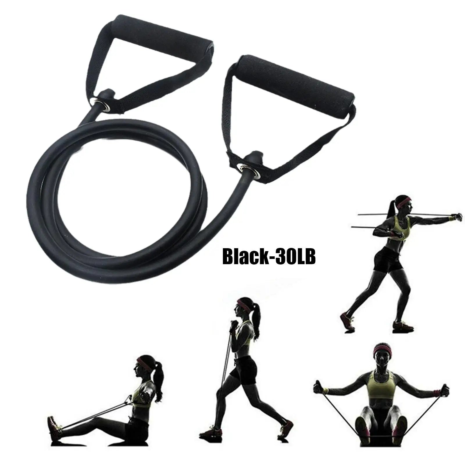 5 Levels Resistance Bands With Handles Yoga Pull Rope Elastic Fitness Exercise Tube Band For Home Workouts Strength Training New