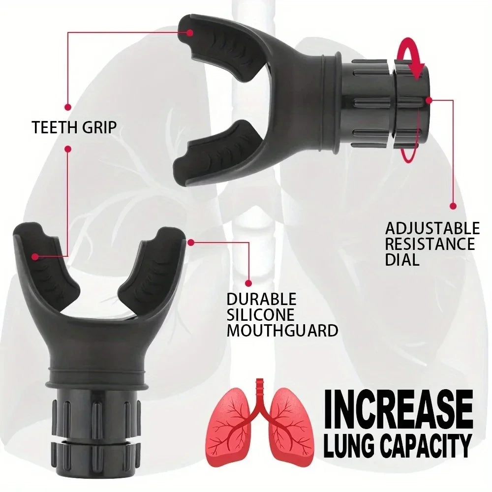 Breathing Trainer Abdominal Respiratory Muscles Portable Lightweight Lung Exerciser Compact Silicone Breathing Exercise Device