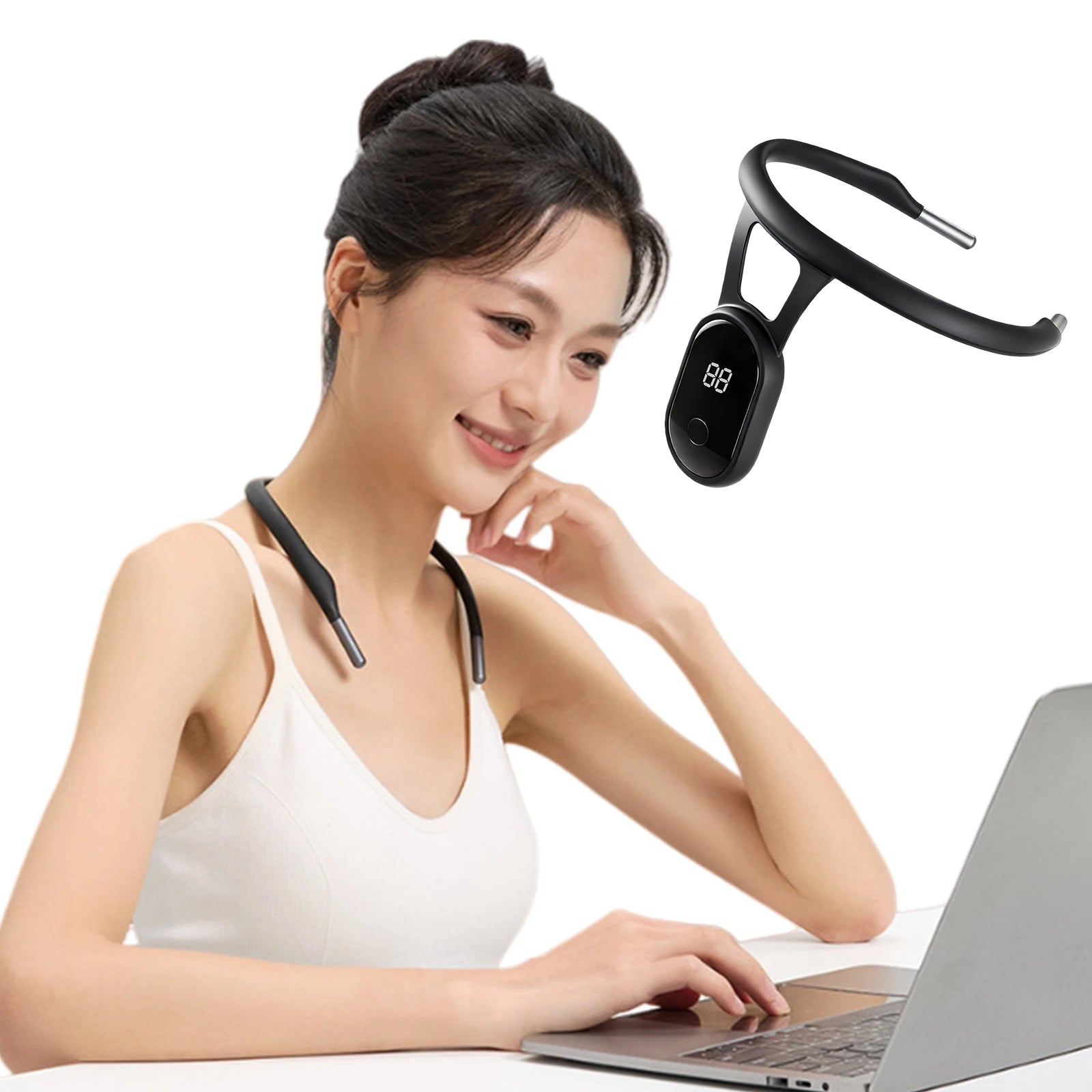 Neck Hump Corrector with Smart Sensor Vibration Reminder Portable Posture Correction Device USB Rechargeable for Men and Women