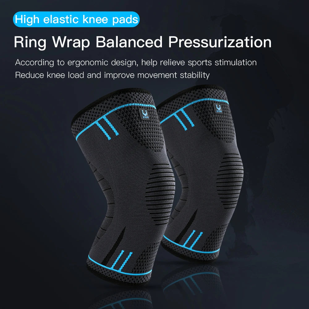 1 Pcs Compression Knee Support Sleeve Elastic Knee Pads Brace Springs Gym Sports Protector Basketball Hiking leg guards