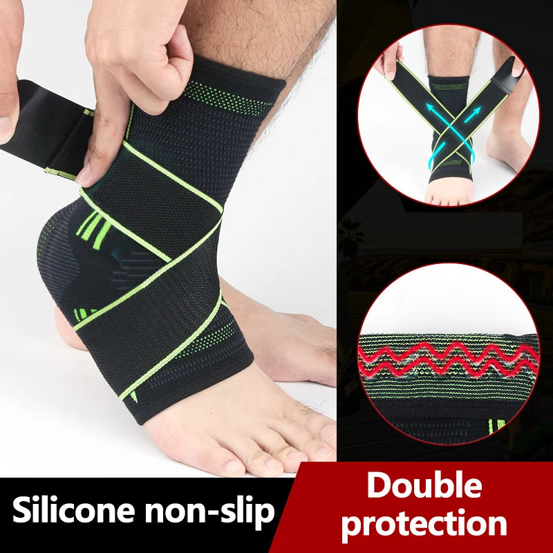 1 PCS Protective Football Ankle Support Basketball Ankle Brace Compression Nylon Strap Belt Protector