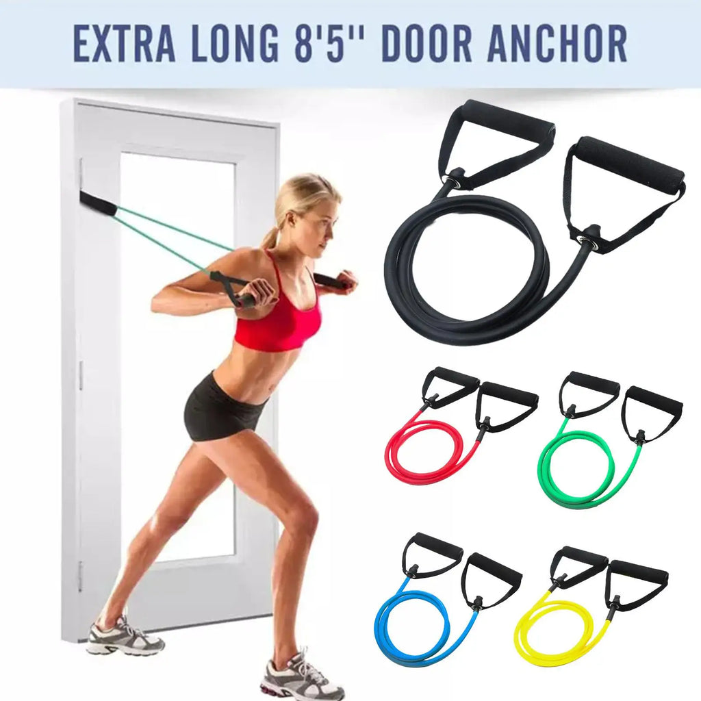 5 Levels Resistance Bands With Handles Yoga Pull Rope Elastic Fitness Exercise Tube Band For Home Workouts Strength Training New