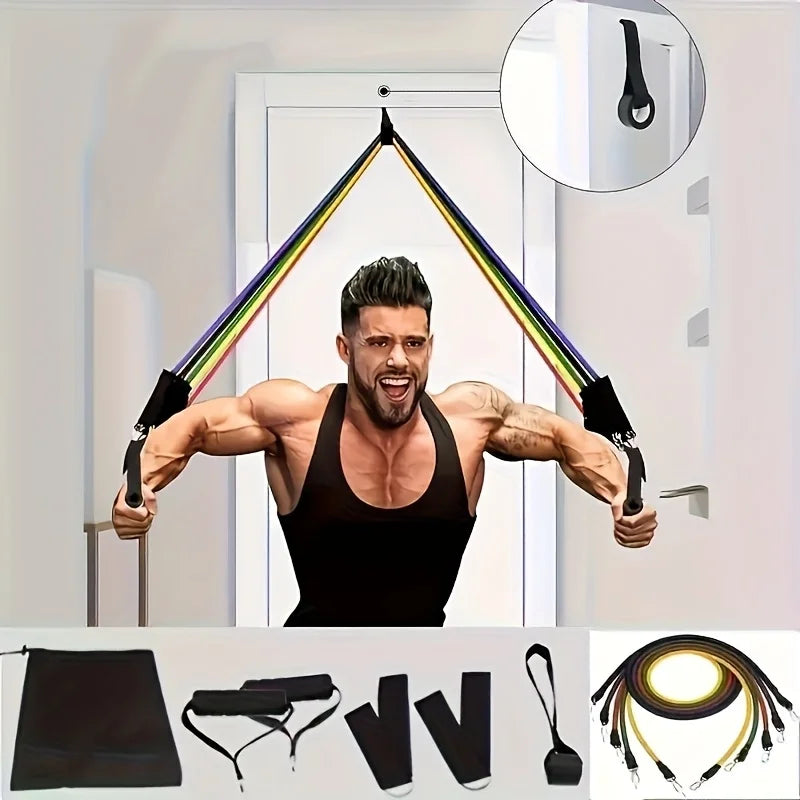 1set 11pcs Full-Body Training System | Progressive Tension Design for Strength/Yoga/Pilates - Complete Accessory Bundle