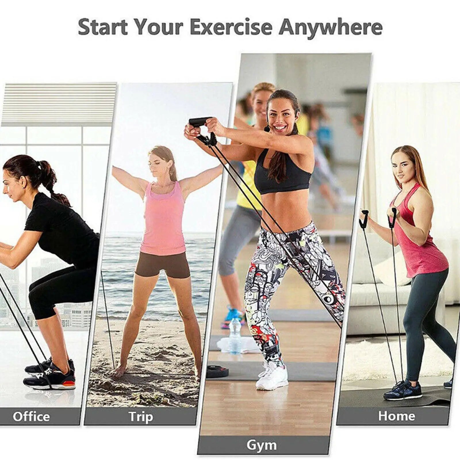 5 Levels Resistance Bands With Handles Yoga Pull Rope Elastic Fitness Exercise Tube Band For Home Workouts Strength Training New