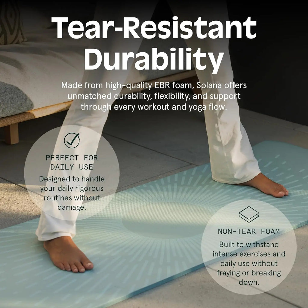 Extra Thick Non-Slip Yoga Mat with Carrying Strap for Home Fitness, Pilates, and Stretching Workouts