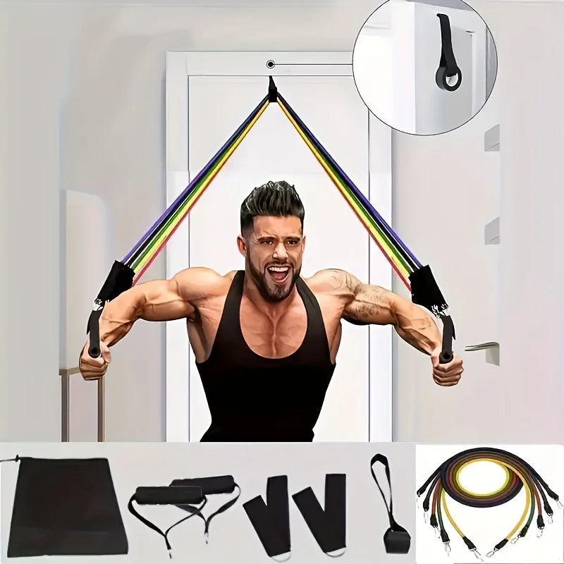1set 11pcs Full-Body Training System | Progressive Tension Design for Strength/Yoga/Pilates - Complete Accessory Bundle