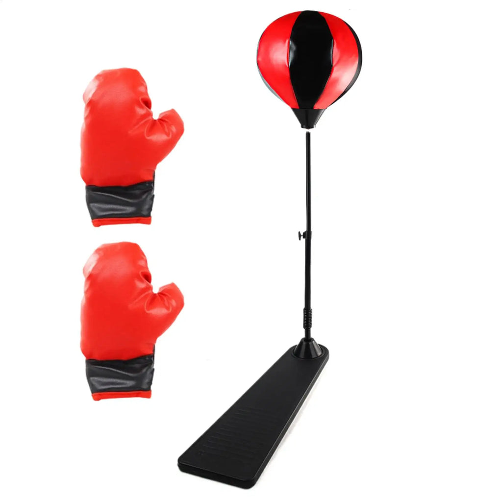 Punching Equipment with Gloves Kids Punching Bag Standing Boxing Ball Set for Home Gym Indoor Stress Relief Fitness Exercise