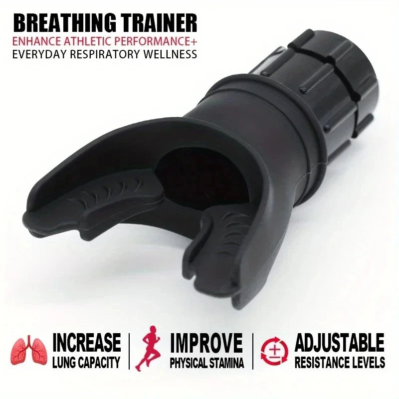 Breathing Trainer Abdominal Respiratory Muscles Portable Lightweight Lung Exerciser Compact Silicone Breathing Exercise Device