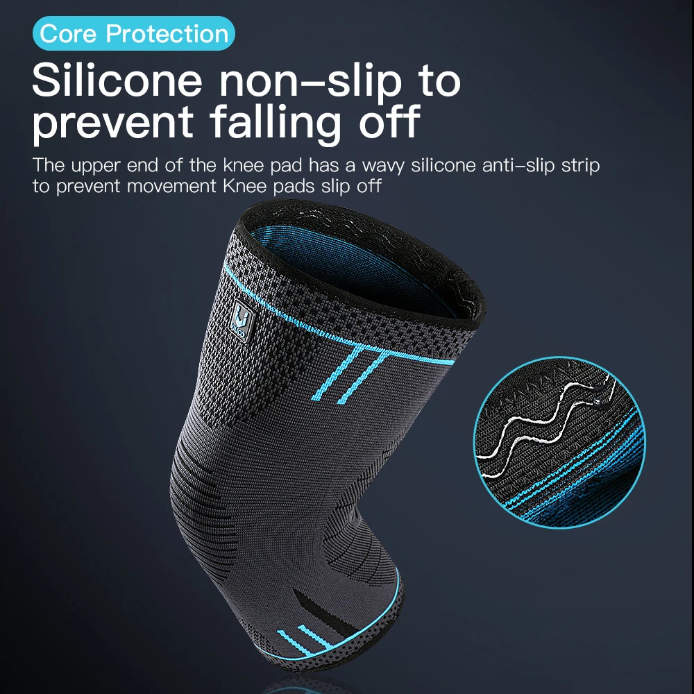 1 Pcs Compression Knee Support Sleeve Elastic Knee Pads Brace Springs Gym Sports Protector Basketball Hiking leg guards