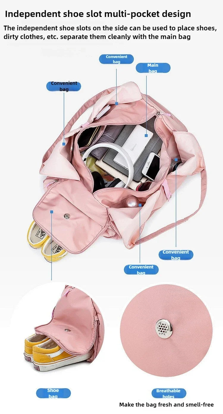 Yoga Mat Bag Dry Wet Separation Sports Shoulder Handbags Women Gym Fitness Training Sac De Sport Swimming Travel Duffle Bags
