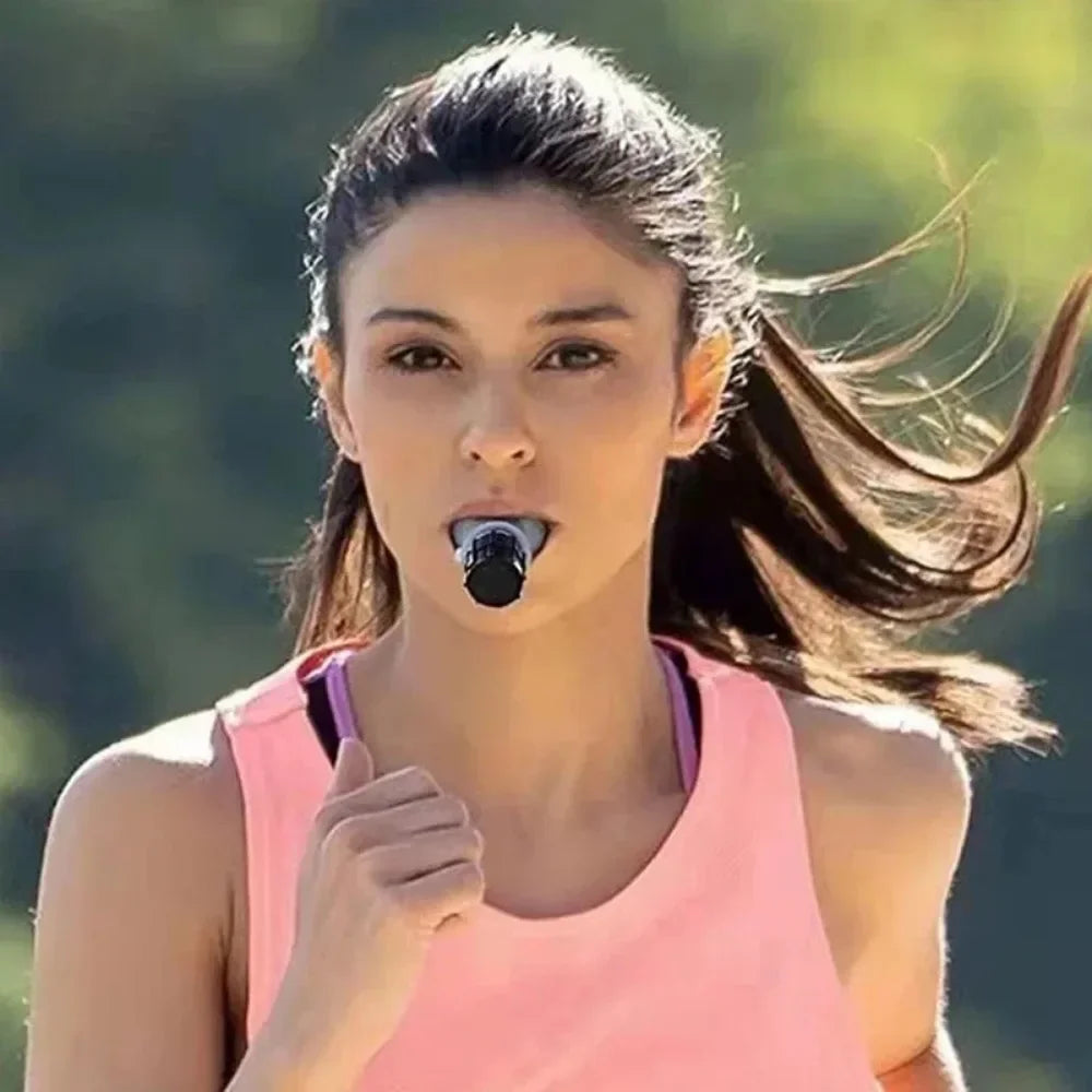 Sports Breathing Trainer - Lung Exercise Device for Fitness & Respiratory Health, Portable Mouthpiece Trainer  Sport Equipment