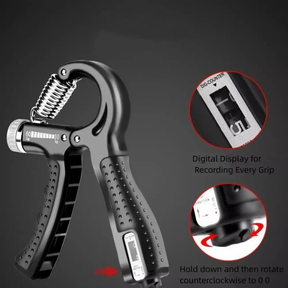 5-100Kg Adjustable Grip Strength Trainer Digital Display Automatic Counting Hand Grip Strengthener Non-Slip Strength Expander