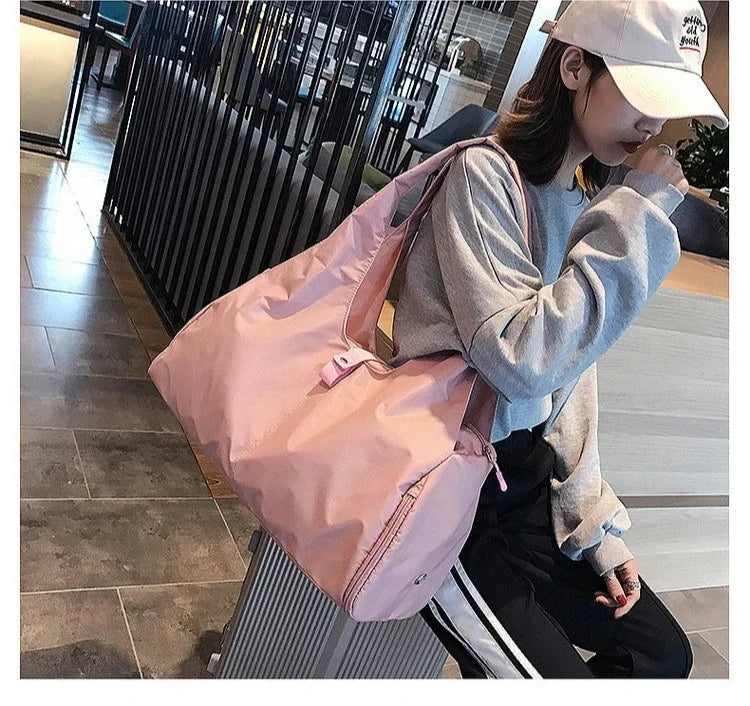 Yoga Mat Bag Dry Wet Separation Sports Shoulder Handbags Women Gym Fitness Training Sac De Sport Swimming Travel Duffle Bags