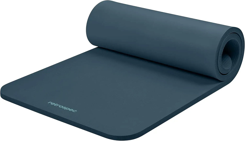 Extra Thick Non-Slip Yoga Mat with Carrying Strap for Home Fitness, Pilates, and Stretching Workouts